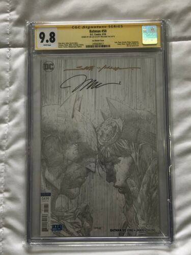 Batman 50  CGC 98 SS  Signed Lee  Williams  BW Sketch 1100  Wedding