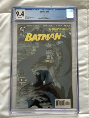 Batman 608 CGC 94 2nd Second Print Variant Hush Jim Lee Jeph Loeb NM MT