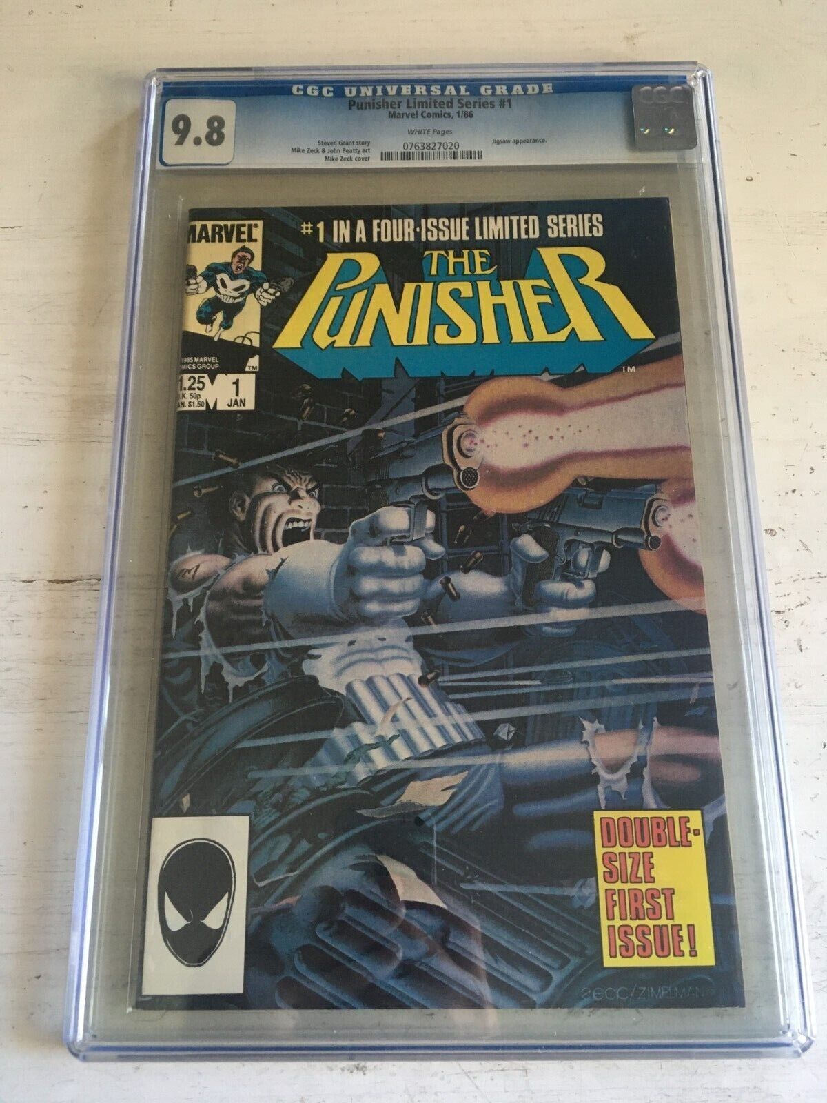 CGC PUNISHER LIMITED SERIES 1 1986 MARVEL 98 MIKE ZECK COVER