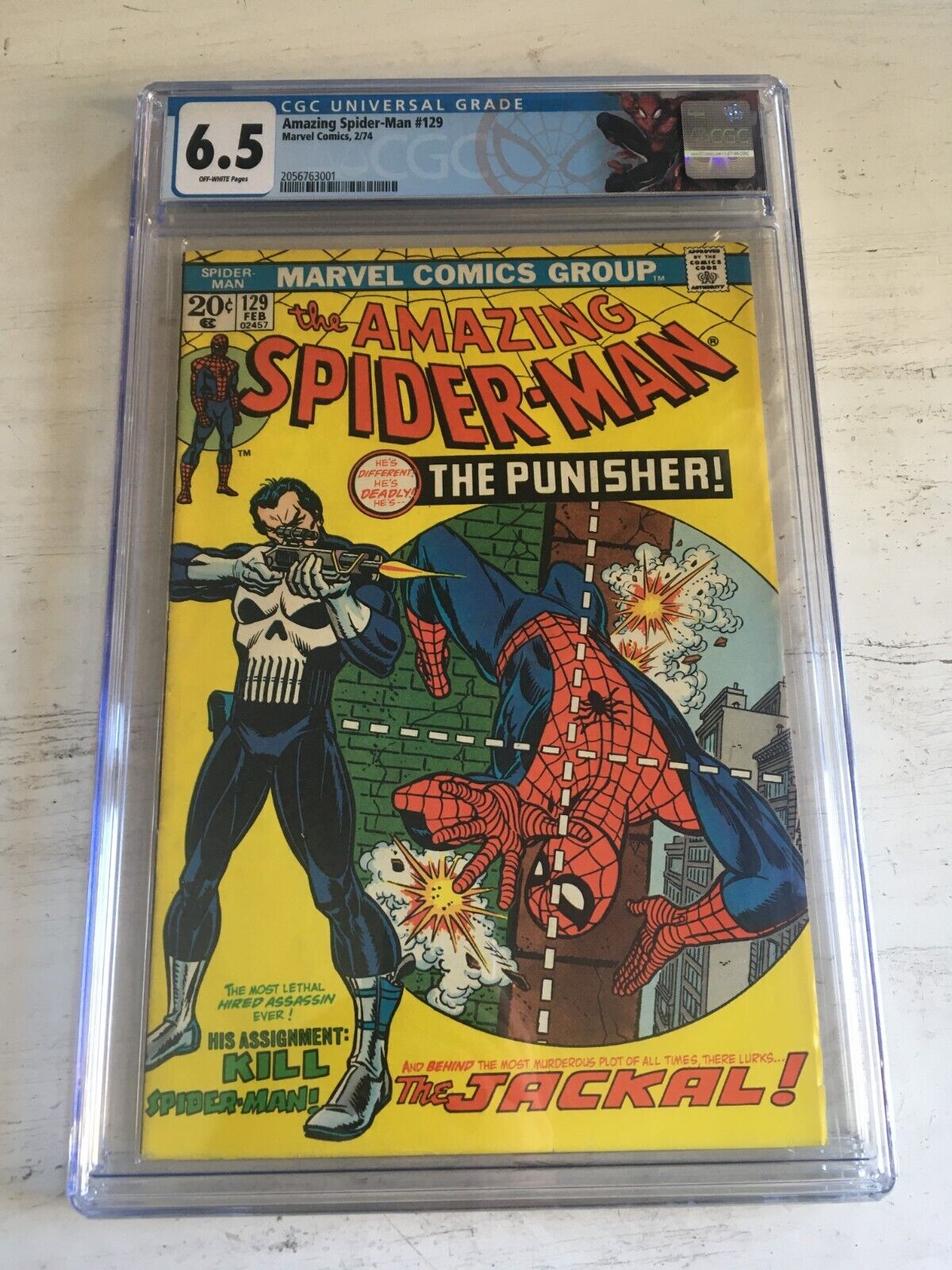 CGC AMAZING SPIDERMAN 129 1974 MARVEL 65 1ST APP OF THE PUNISHER