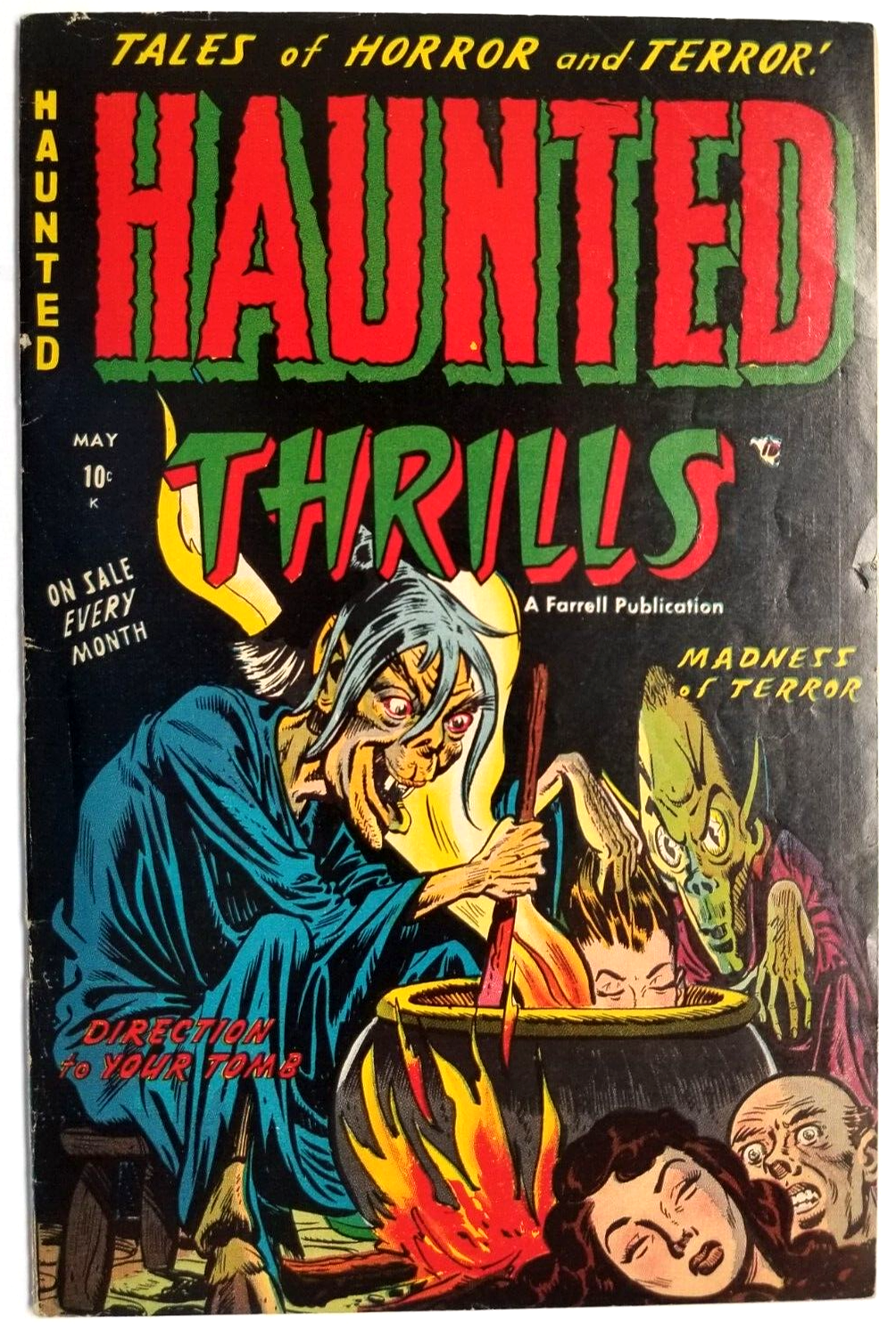 HAUNTED THRILLS 9 F 55 FARRELL 1953 DECAPITATED HEAD COVER CGC LABEL INCLUDED