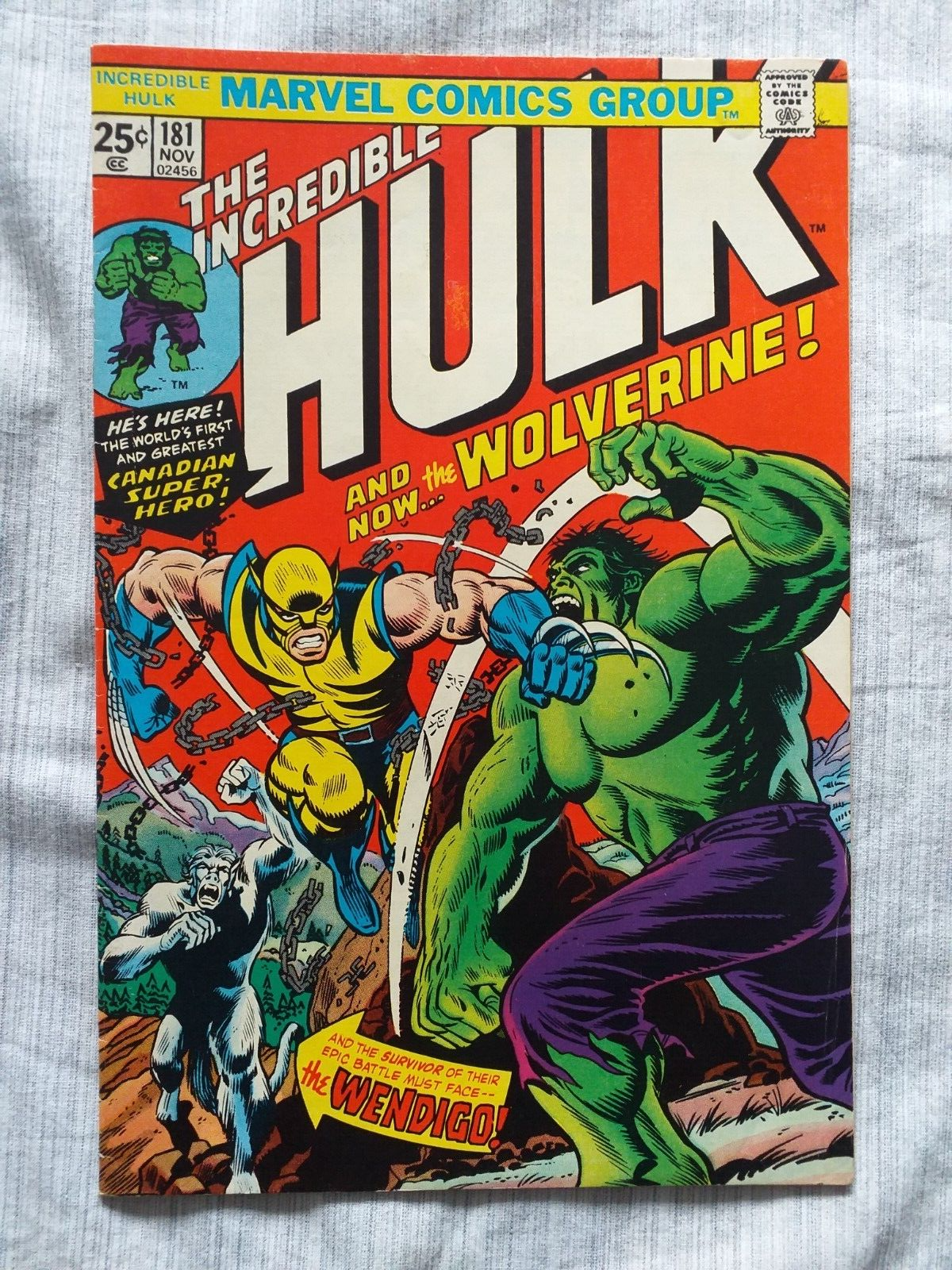 The Incredible Hulk 181 1974 first full Wolverine