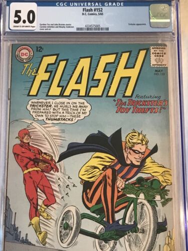 Silver Age Comic The Flash 152 CGC 50 Trickster 1965