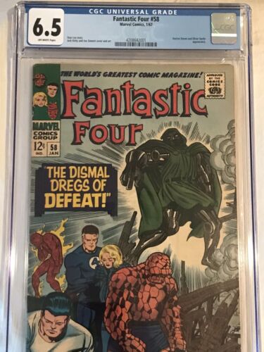 FANTASTIC FOUR 58 CGC 65 DOCTOR DOOM SILVER SURFER JACK KIRBY