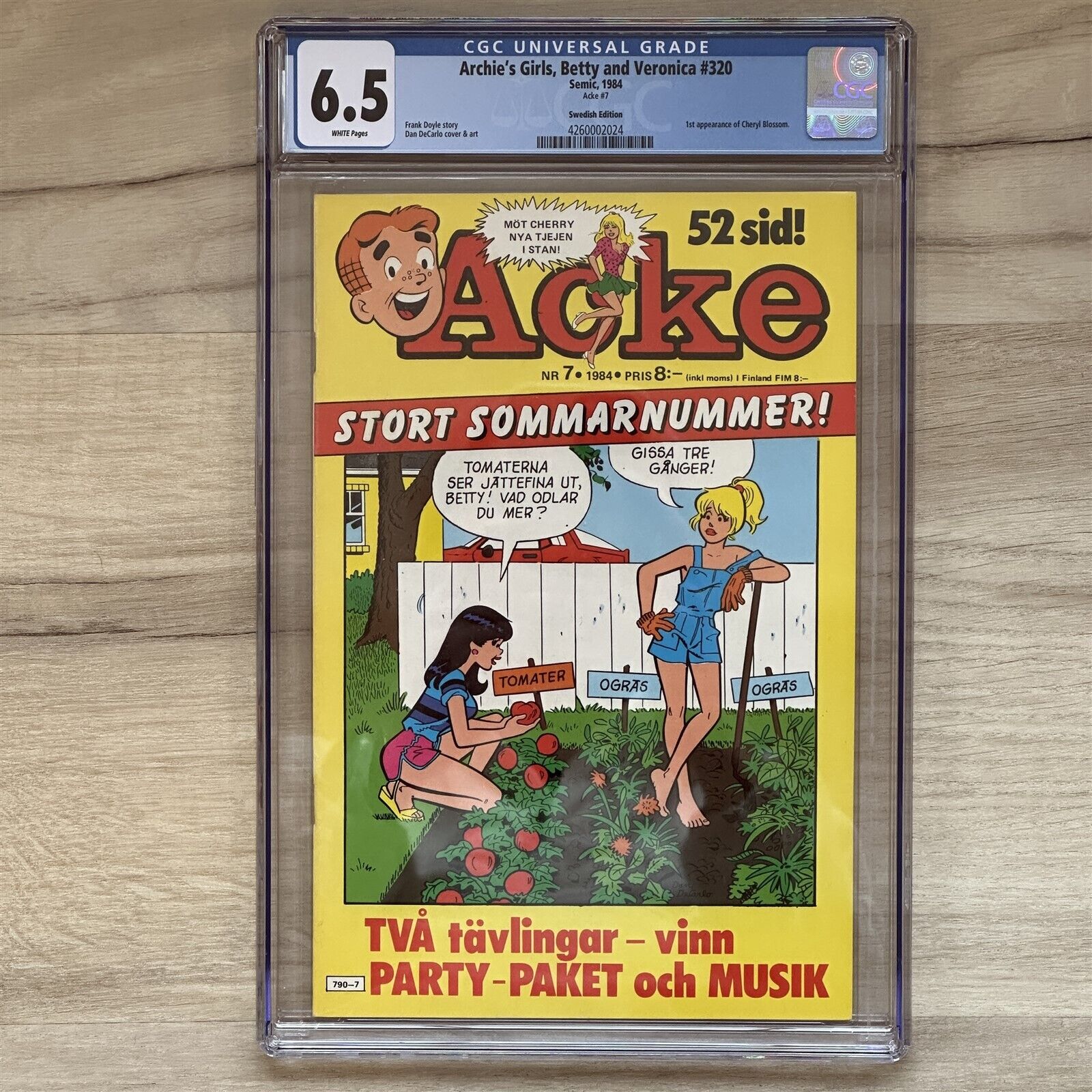 ARCHIES GIRLS BETTY  VERONICA 320 1982 CGC 65 SWEDISH 1 OF 2 ON CENSUS