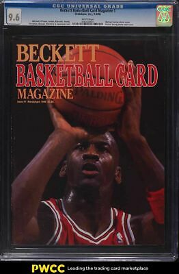 1990 Statabase Beckett Basketball Card Magazine w Michael Jordan 1 CGC 96