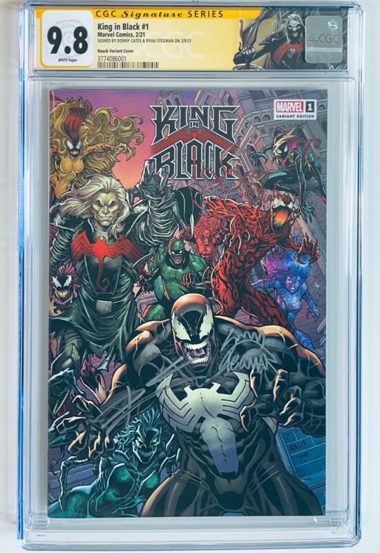 KING IN BLACK 1  Nauck 1200 Incentive Variant Signed 2X Cates Stegman CGC 98