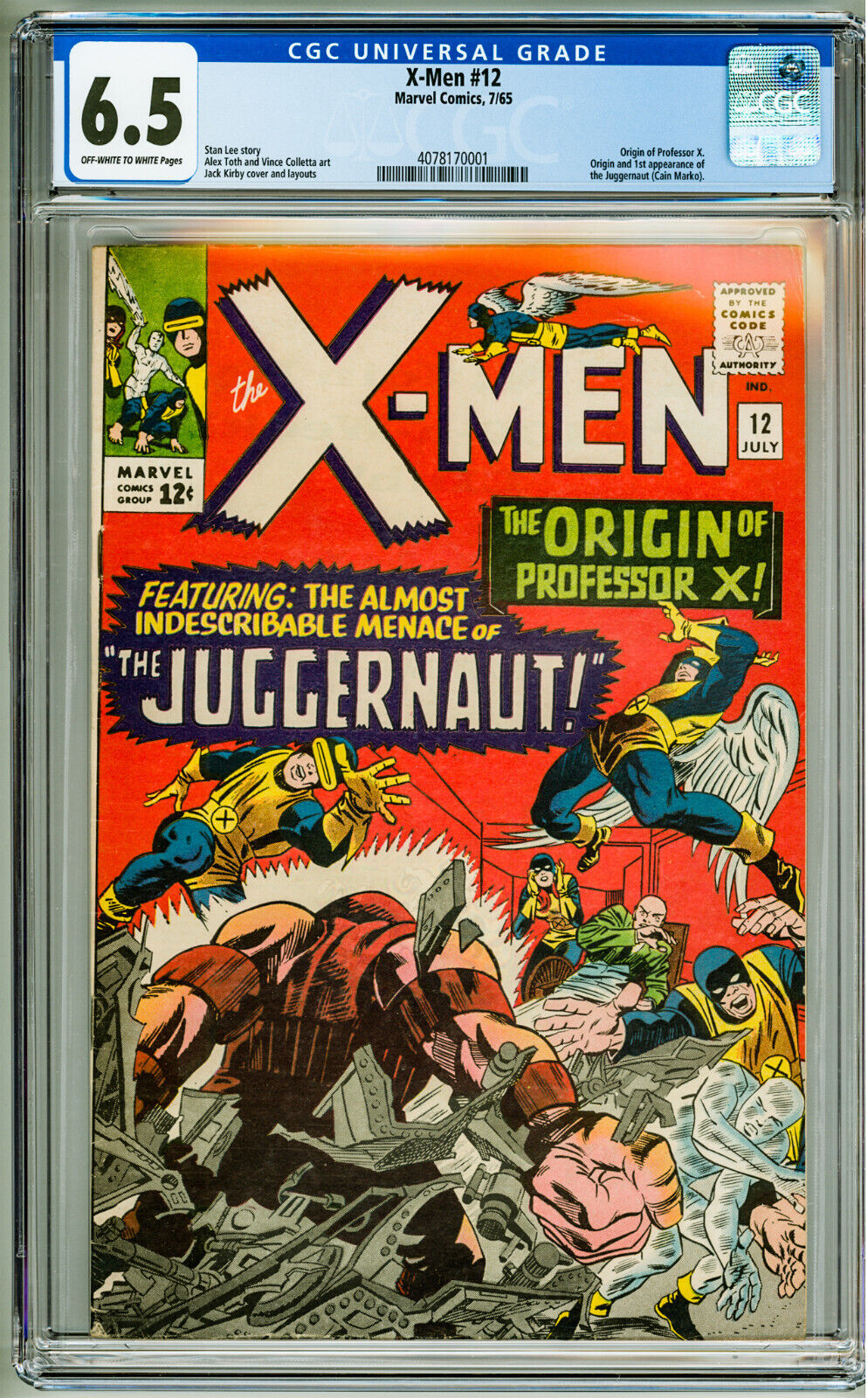 XMEN 12 CGC 65 ORIGIN PROFESSOR X 1ST APPEARANCE OF JUGGERNAUT