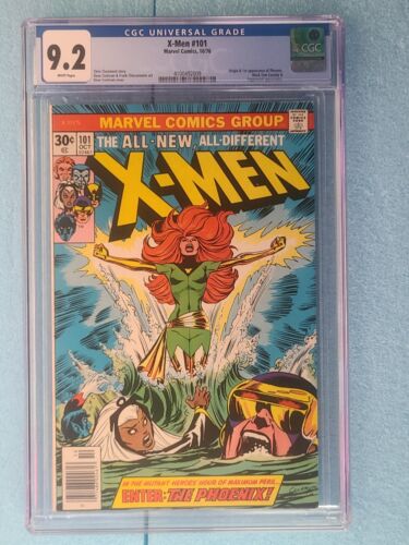 XMen 101 CGC 92 Beautiful Book 1st App of Phoenix White Pages Vol 1 1976