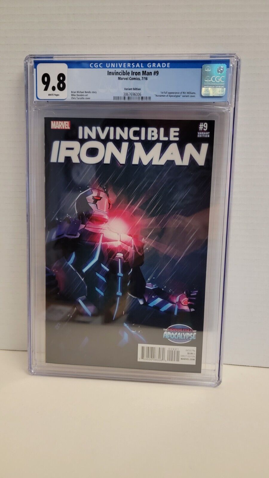 Invincible Iron Man 9 CGC 98 Turcotte Incentive Variant  1st Riri Williams 