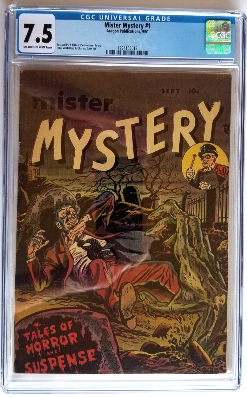 MISTER MYSTERY 1 CGC VF 75 ARAGON 1951 HIGH GRADE PRECODE HORROR