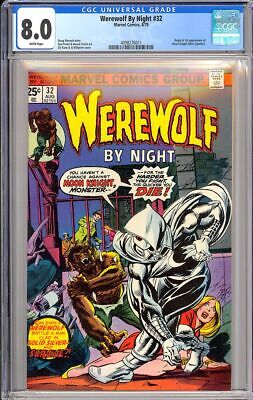 Werewolf by Night 32 Origin  1st App Moon Knight Marvel Comic 1975 CGC 80