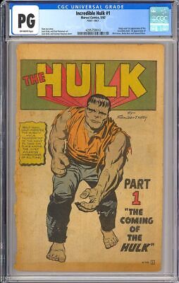 Incredible Hulk 1 Origin  1st App Silver Age Vintage Marvel 1962 CGC PG 1