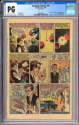 Amazing Fantasy 15 Origin  1st App SpiderMan Stan Lee Marvel 1962 CGC PG 2