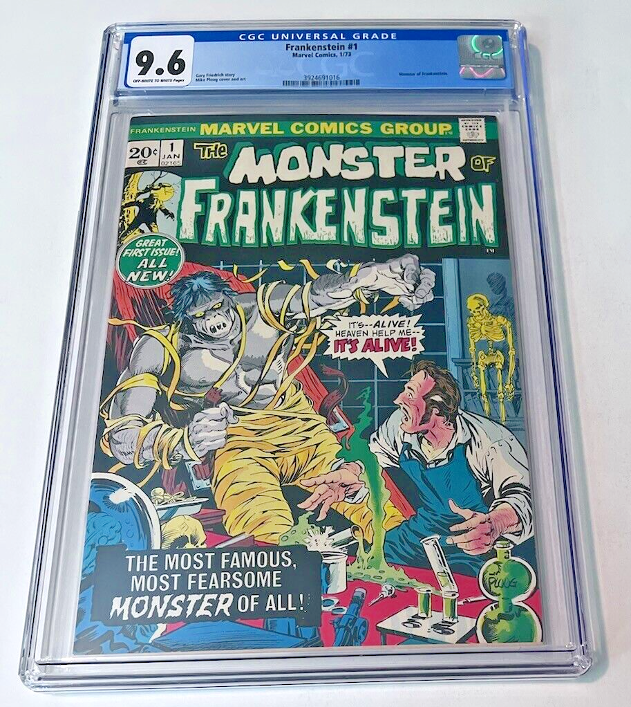 Marvel Comics 1973 MONSTER OF FRANKENSTEIN 1 CGC 96 OWW BRONZE HORROR