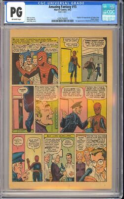 Amazing Fantasy 15 Origin  1st App SpiderMan Stan Lee Marvel 1962 CGC PG 5