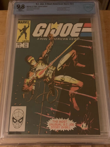 GI Joe Real American Hero 21 CBCS Like CGC NMM 98 1st Print Silent Issue