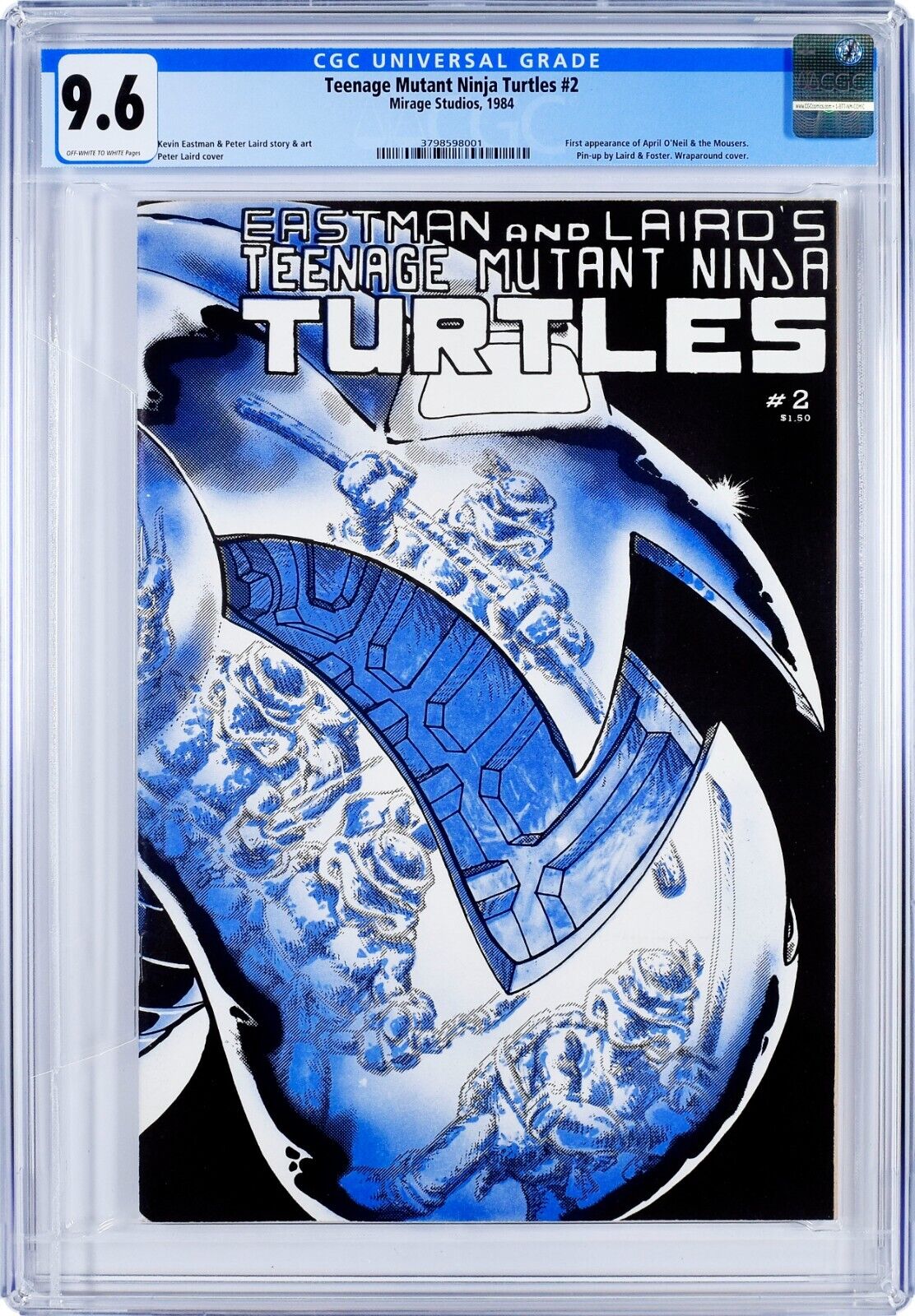 TEENAGE MUTANT NINJA TURTLES 2 CGC 96 NM 1st Print Mirage Studios 1984 TMNT