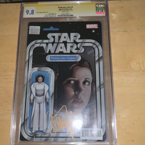  CGC 98 SS SIGNED Carrie Fisher PRINCESS LEIA 1 Action Figure Variant