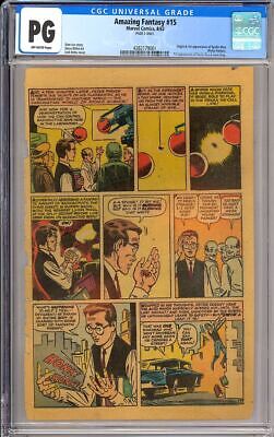 Amazing Fantasy 15 Origin  1st App SpiderMan Stan Lee Marvel 1962 CGC PG 2