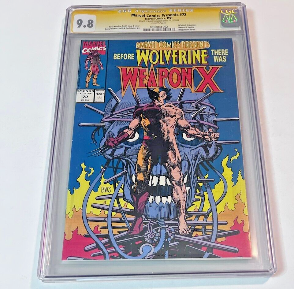 MARVEL COMICS PRESENTS 72 CGC 98 SIGNED BARRY WINDSOR SMITH ORIGIN WOLVERINE