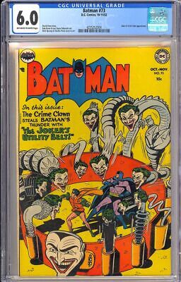 Batman 73 Joker Cover PreCode Golden Age Superhero DC Comic 1952 CGC 60