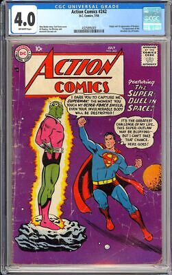 Action Comics 242 Origin  1st App Brainiac Superman DC Comic 1958 CGC 40