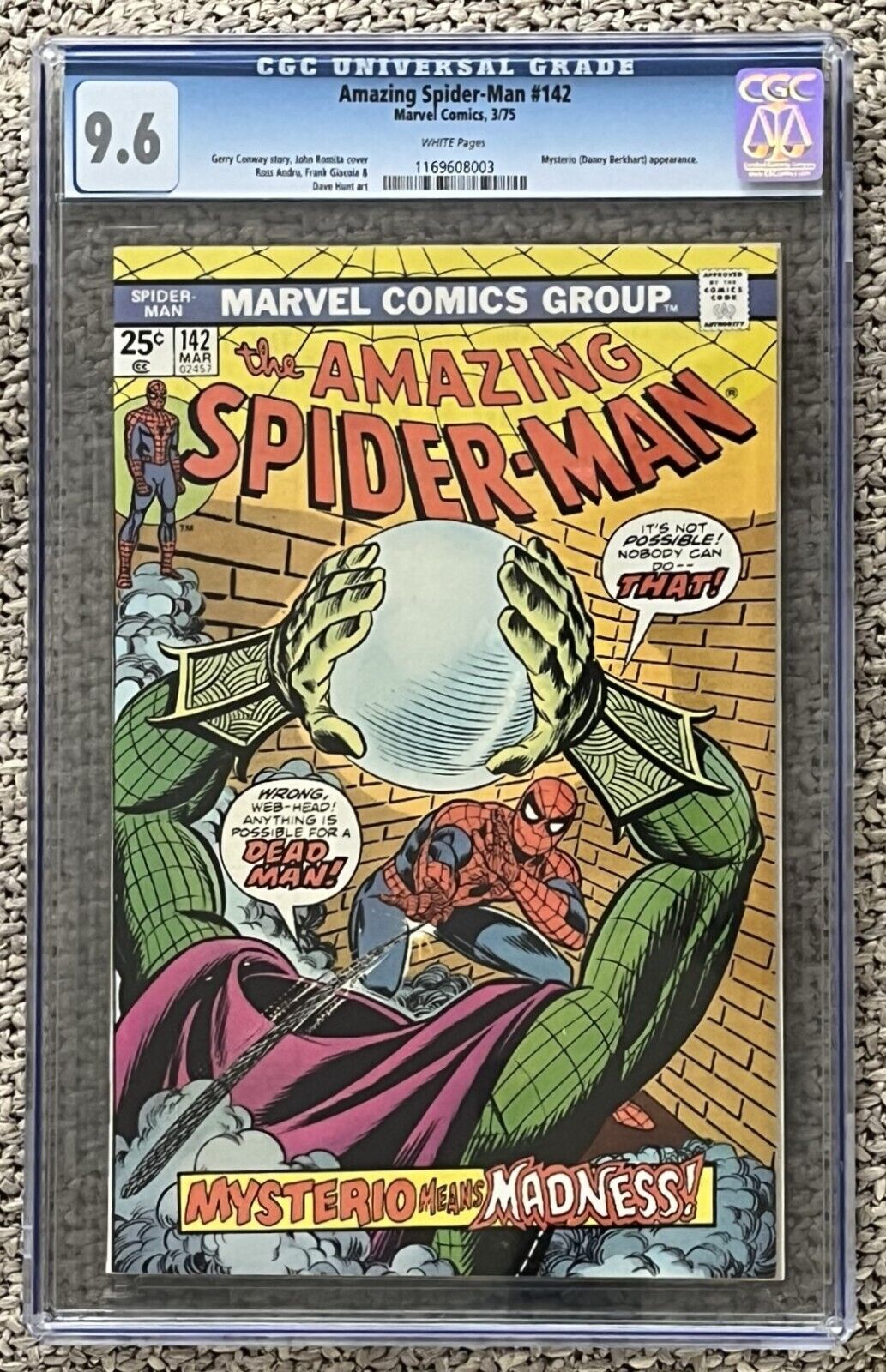 AMAZING SPIDERMAN 142 1975 CGC 96  1st Gwen Stacy clone Mysterio