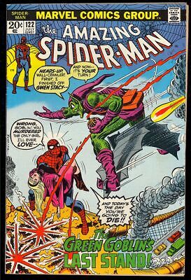 Amazing SpiderMan 122 Nice Death of Green Goblin Vintage Marvel Comic 1973 FN