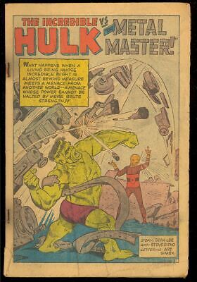 Incredible Hulk 6 Coverless ow Complete Silver Age Vintage Marvel Comic 1963