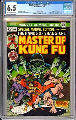 Special Marvel Edition 15 1st App ShangChi Master of Kung Fu 1973 CGC 65