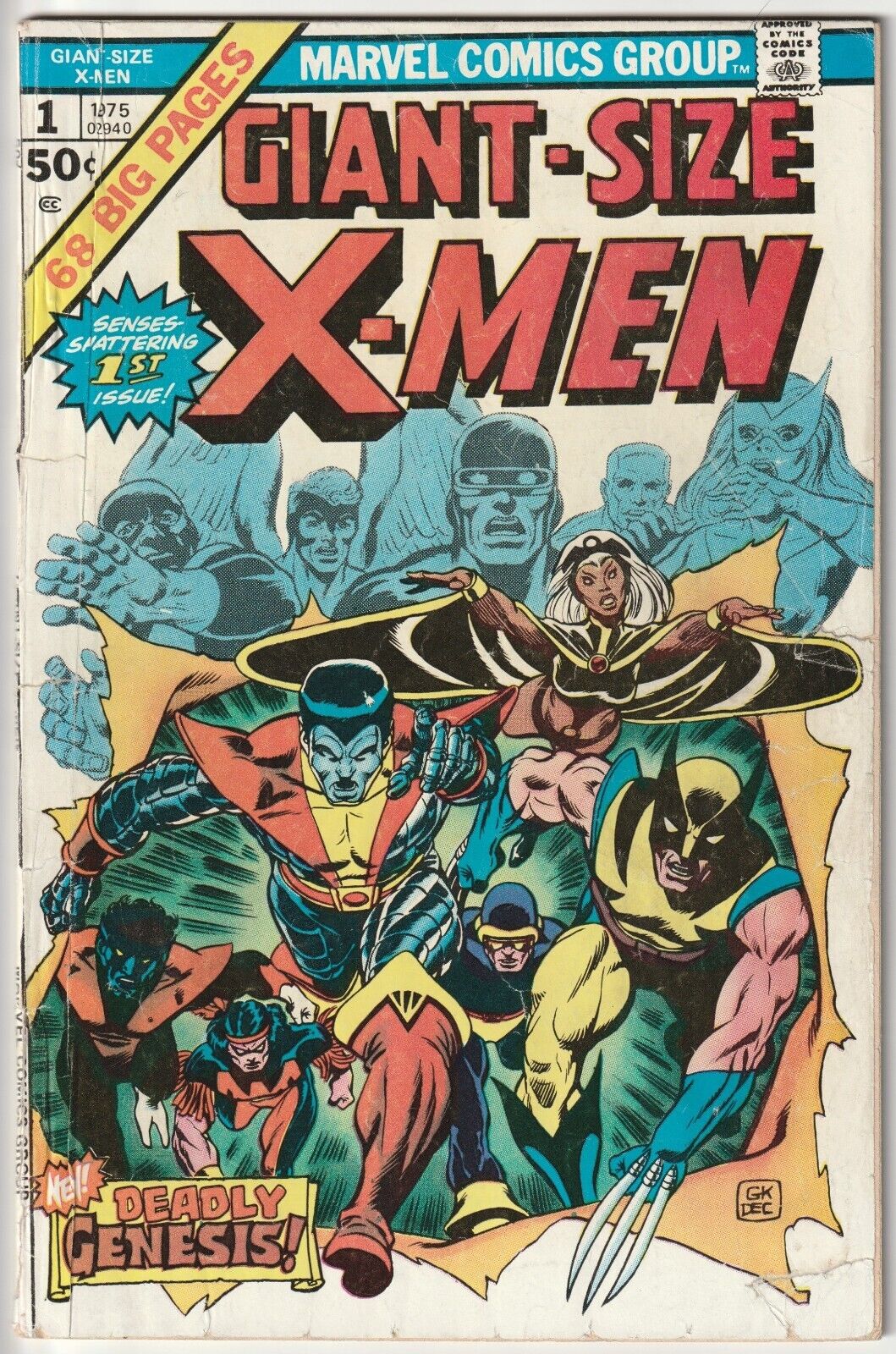 1975 GiantSize XMen 1 1st New Team Marvel LOW GRADE R