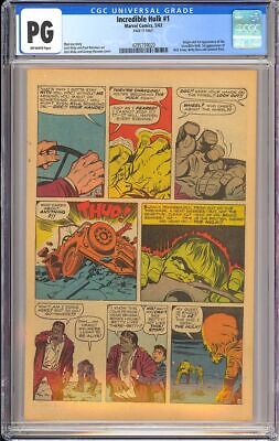 Incredible Hulk 1 Origin  1st App Silver Age Vintage Marvel 1962 CGC PG 11
