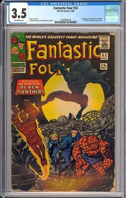 Fantastic Four 52 1st App Black Panther Silver Age Marvel Comic 1966 CGC 35