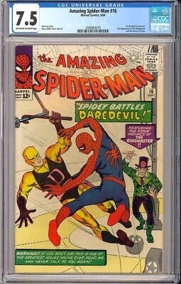 Amazing SpiderMan 16 High Grade Daredevil Crossover Marvel Comic 1964 CGC 75
