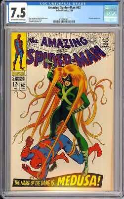 Amazing SpiderMan 62 High Grade Silver Age Superhero Marvel Comic 1968 CGC 75