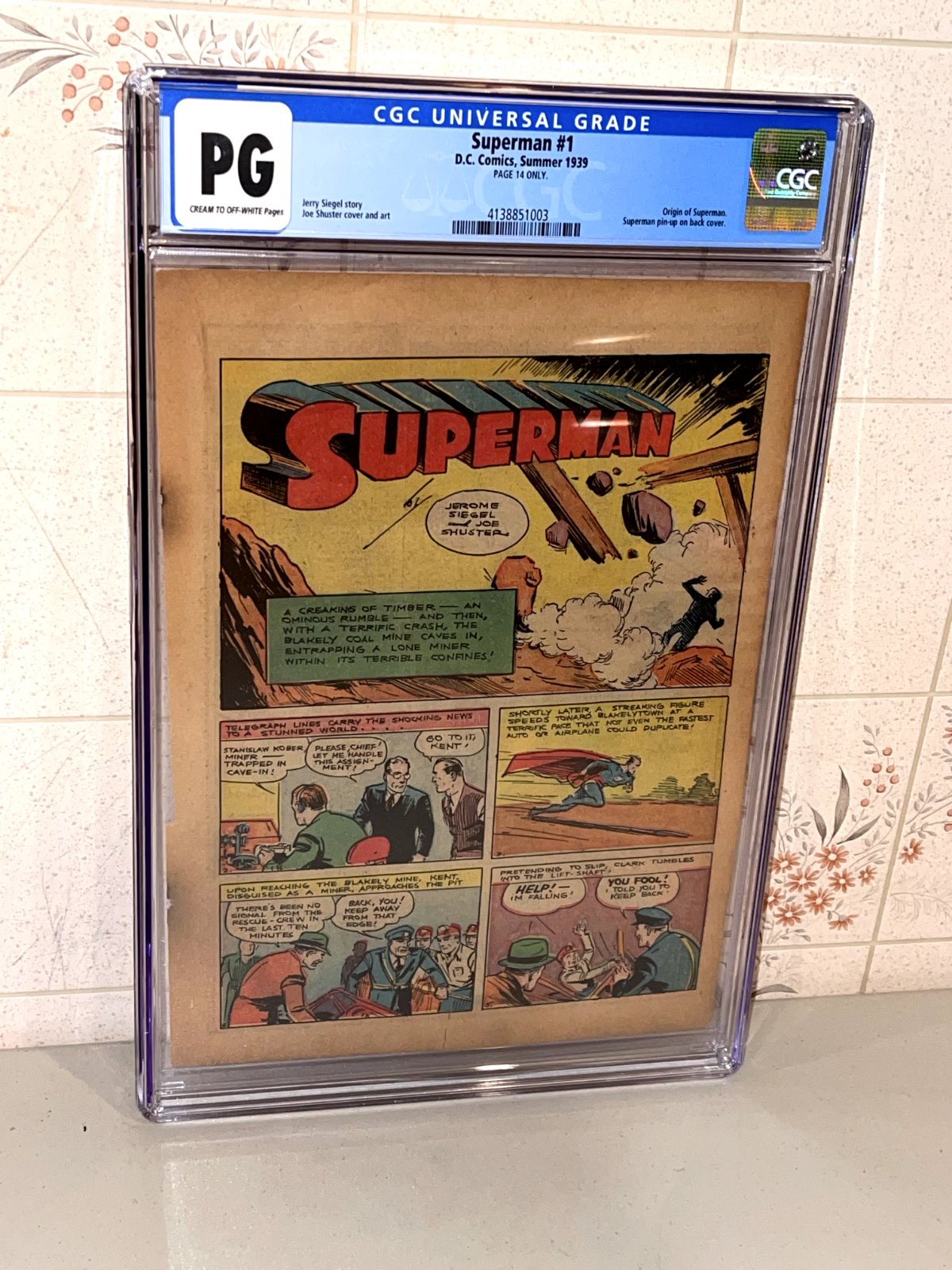 Superman 1 Golden Age Classic Origin Vintage DC Superhero Comic 1939 CGC PG 18