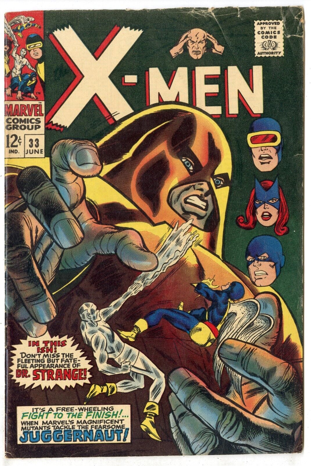 XMen 33 G 25 owwhite pages  Juggernaut  Marvel  1967  No Reserve