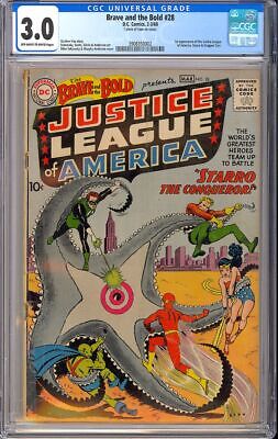 Brave and the Bold 28 Nice 1st App Justice League of America DC 1960 CGC 30