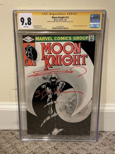 Moon Knight 15 CGC 98 White Pages Signed By Frank Miller  Bill Sienkiewicz