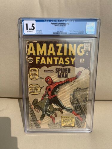 Amazing Fantasy 15 CGC GRADED 15 Off White Pages CHEAPEST 15 by 2000