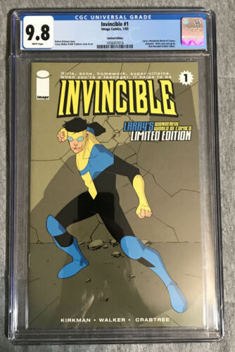 INVINCIBLE 1 LIMITED CGC 98 WHITE PAGES 1ST APPEARANCE OF INVINCIBLE KIRKMAN