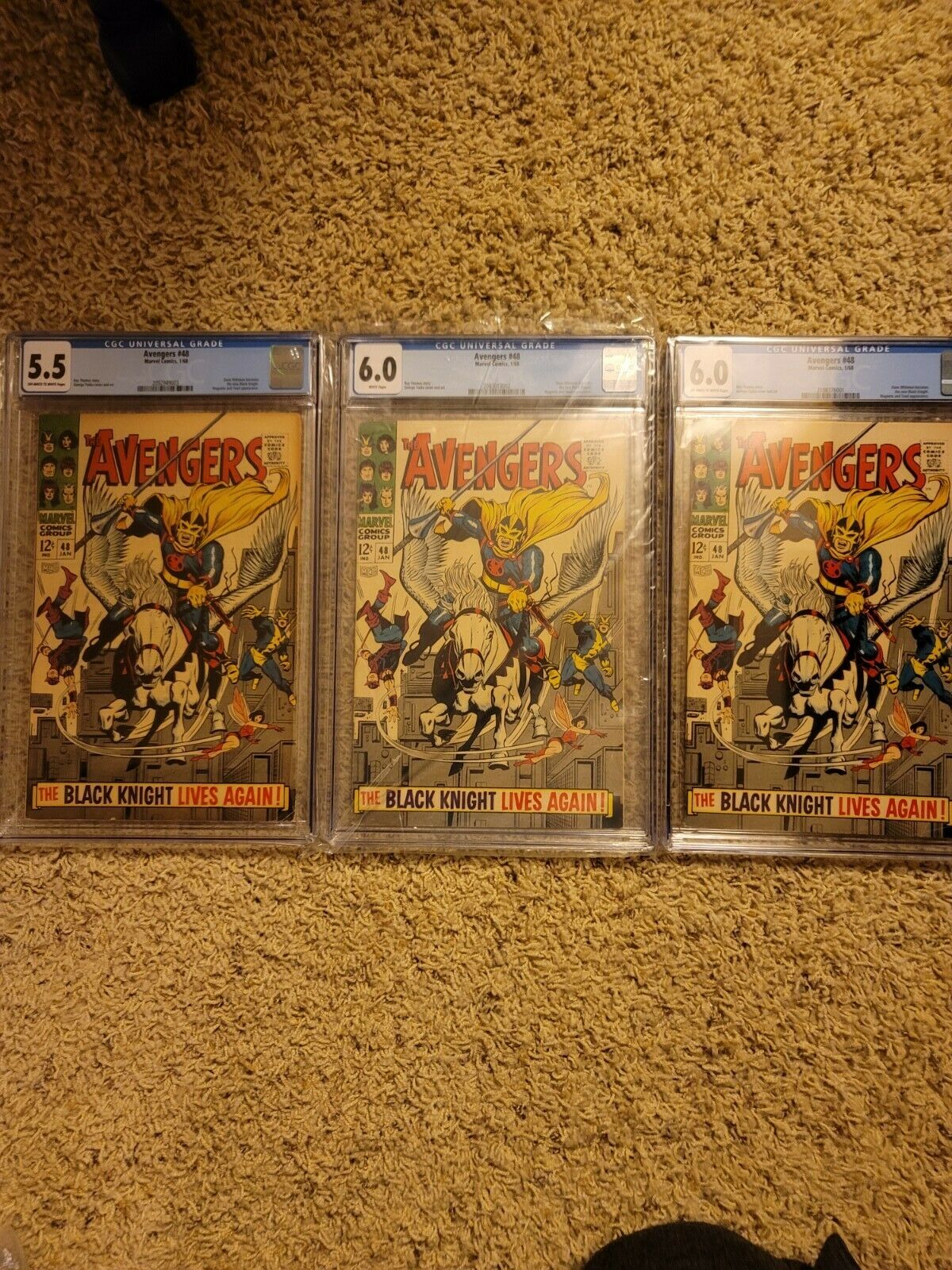 Avengers 48 CGC lot of 3 books 60 60 and 55 