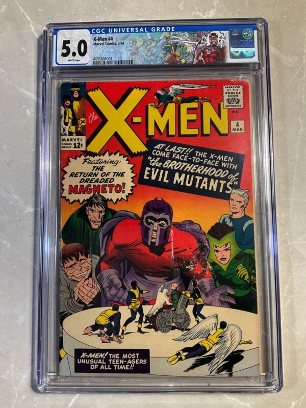 XMen 4 1964 Marvel 1st appearance of Scarlet Witch  QuickSilver CGC 50