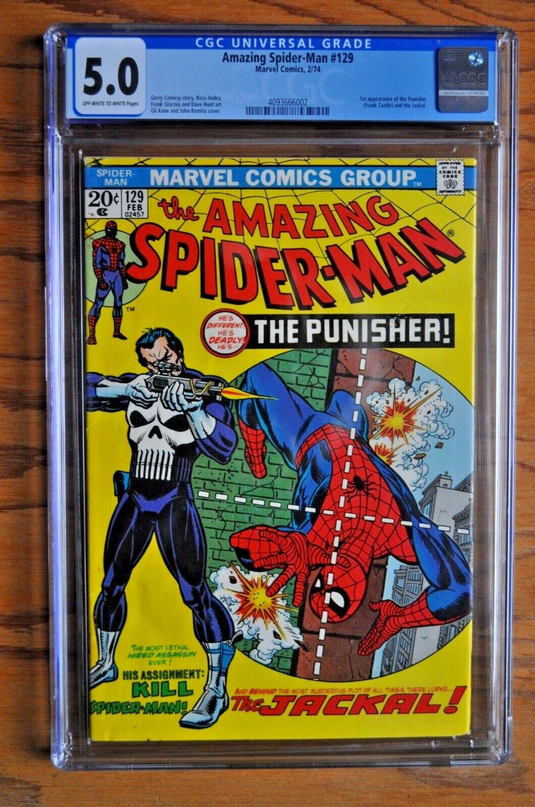 1974 Marvel Comics The Amazing SpiderMan Issue 129 CGC Graded 50