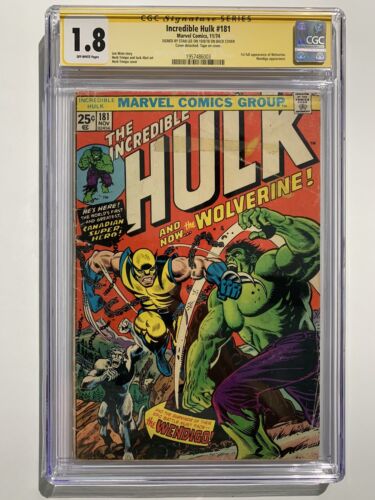 Incredible Hulk 181 CGC SS 18 Signed By Stan Lee 1st Full Appearance Wolverine