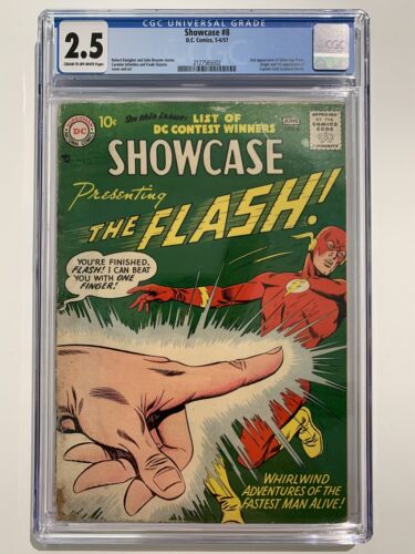 Showcase 8 CGC 25 DC 1957 1st Appearance Of Captain Cold 2nd Appearance Flash