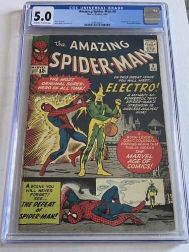 SpiderMan 9 1st Electro Stan Lee  Steve Ditko CGC Graded