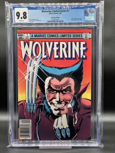 WOLVERINE LIMITED SERIES 1 1982 CGC 98 WP  NEWSSTAND NEW SLAB