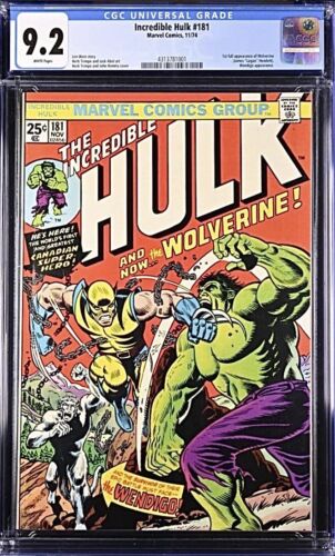 INCREDIBLE HULK 181 CGC 92 1st App of THE WOLVERINE  BONUS MEGA KEY